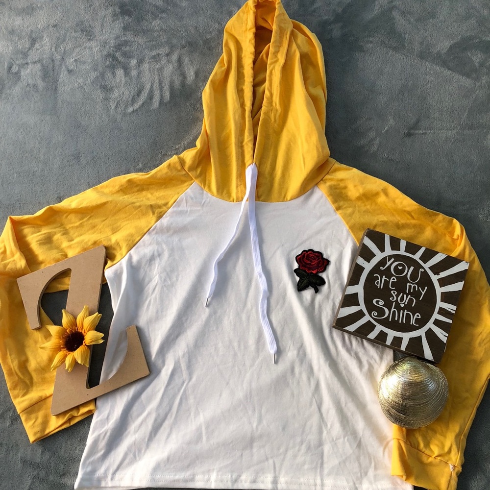 Rose Emblem Long Sleeve with Hoodie